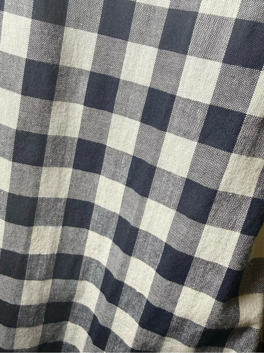J.Crew Men's Secret Wash Stretch Gingham Button Down Shirt Medium Navy Preppy